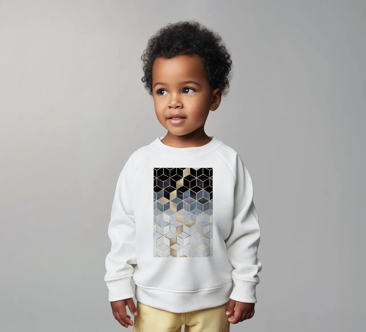 Soft Blue Gradient Cubes felpa neonato da Elisabeth Fredriksson