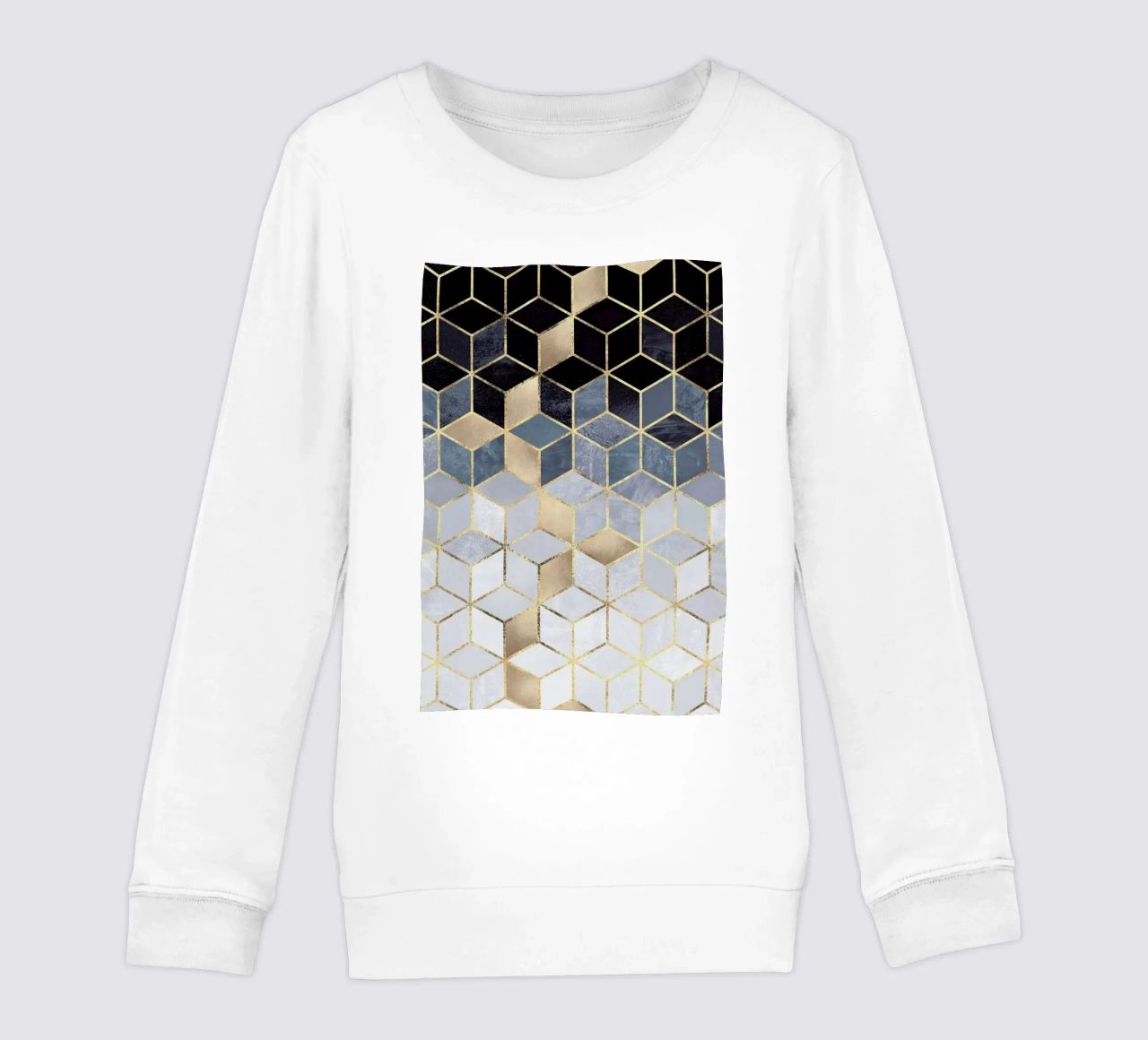 Soft Blue Gradient Cubes felpa bambino da Elisabeth Fredriksson