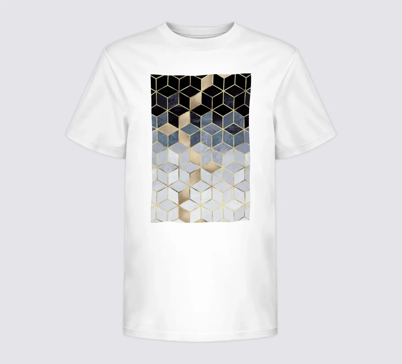 Soft Blue Gradient Cubes t-shirt bambini da Elisabeth Fredriksson