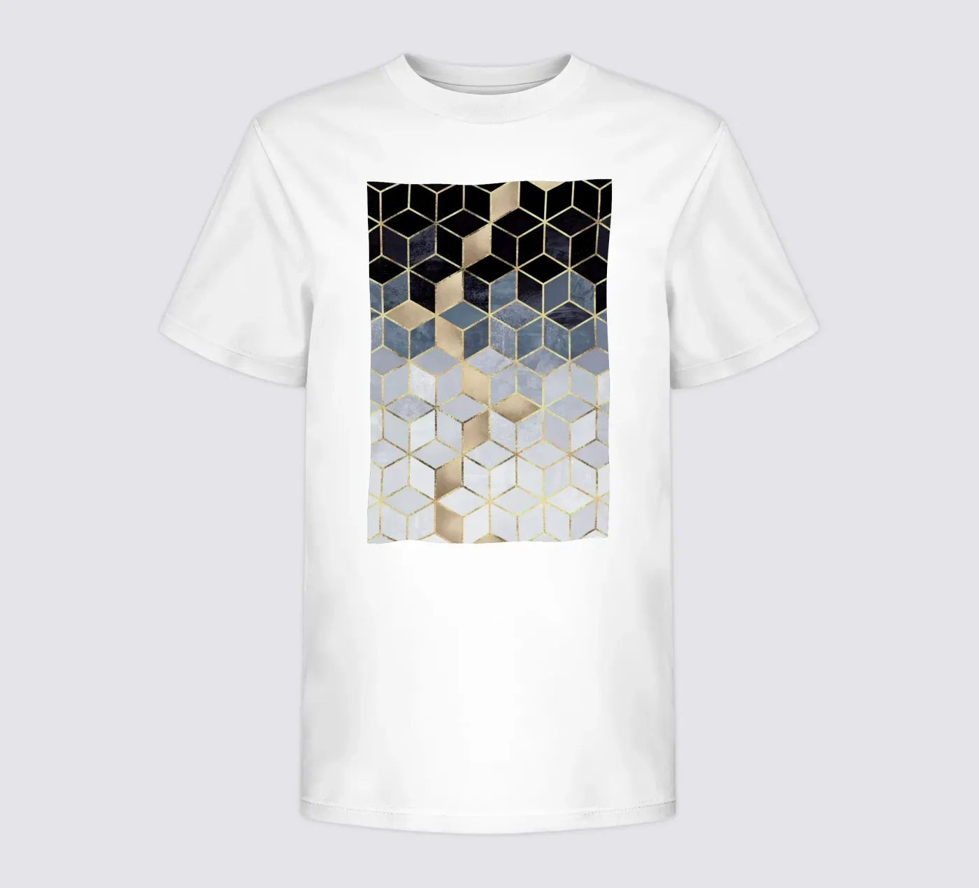 Soft Blue Gradient Cubes t-shirt bambini da Elisabeth Fredriksson