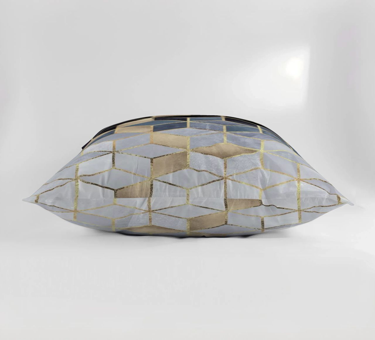 Soft Blue Gradient Cubes cuscino da Elisabeth Fredriksson