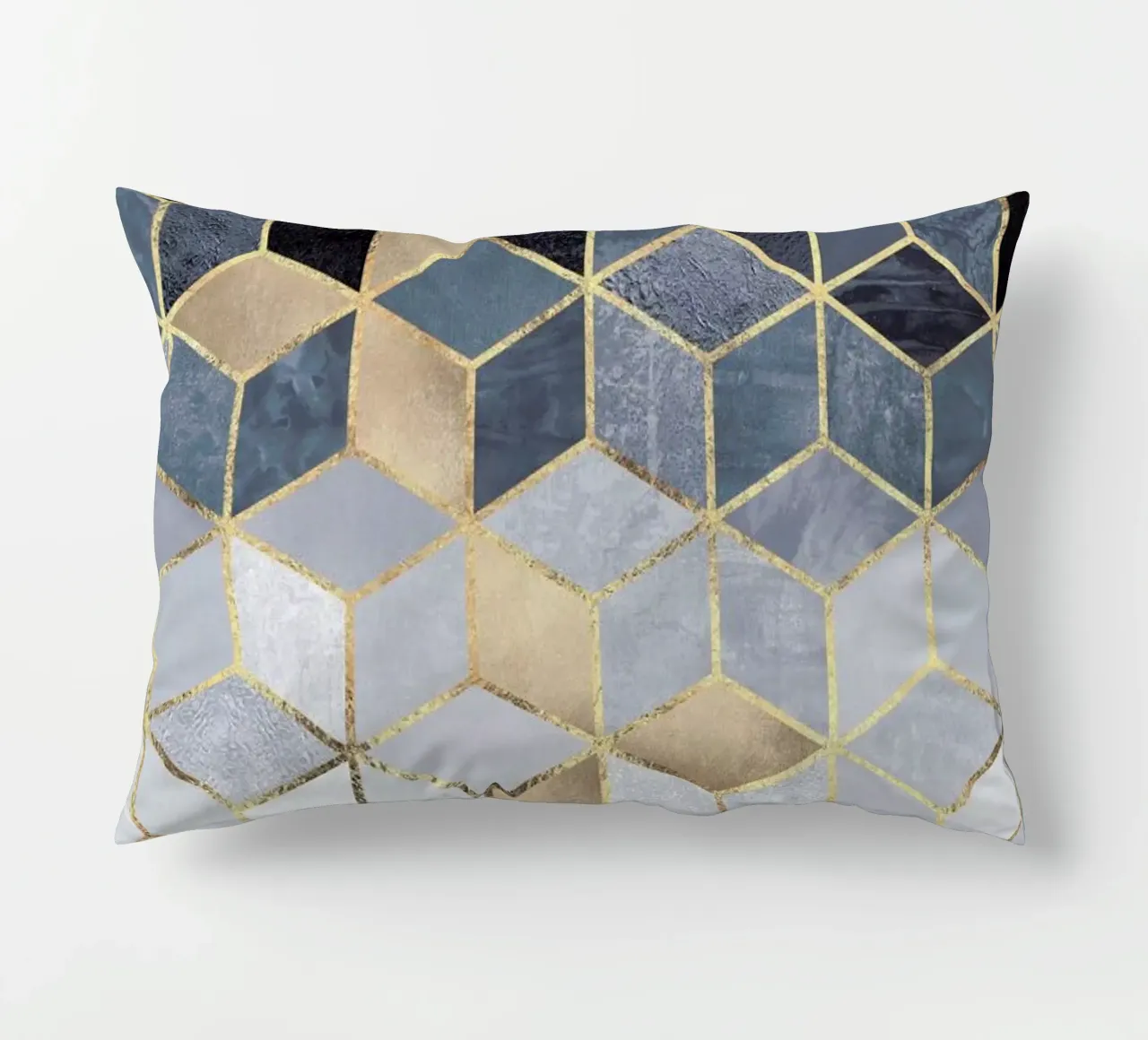 Soft Blue Gradient Cubes cojín de Elisabeth Fredriksson