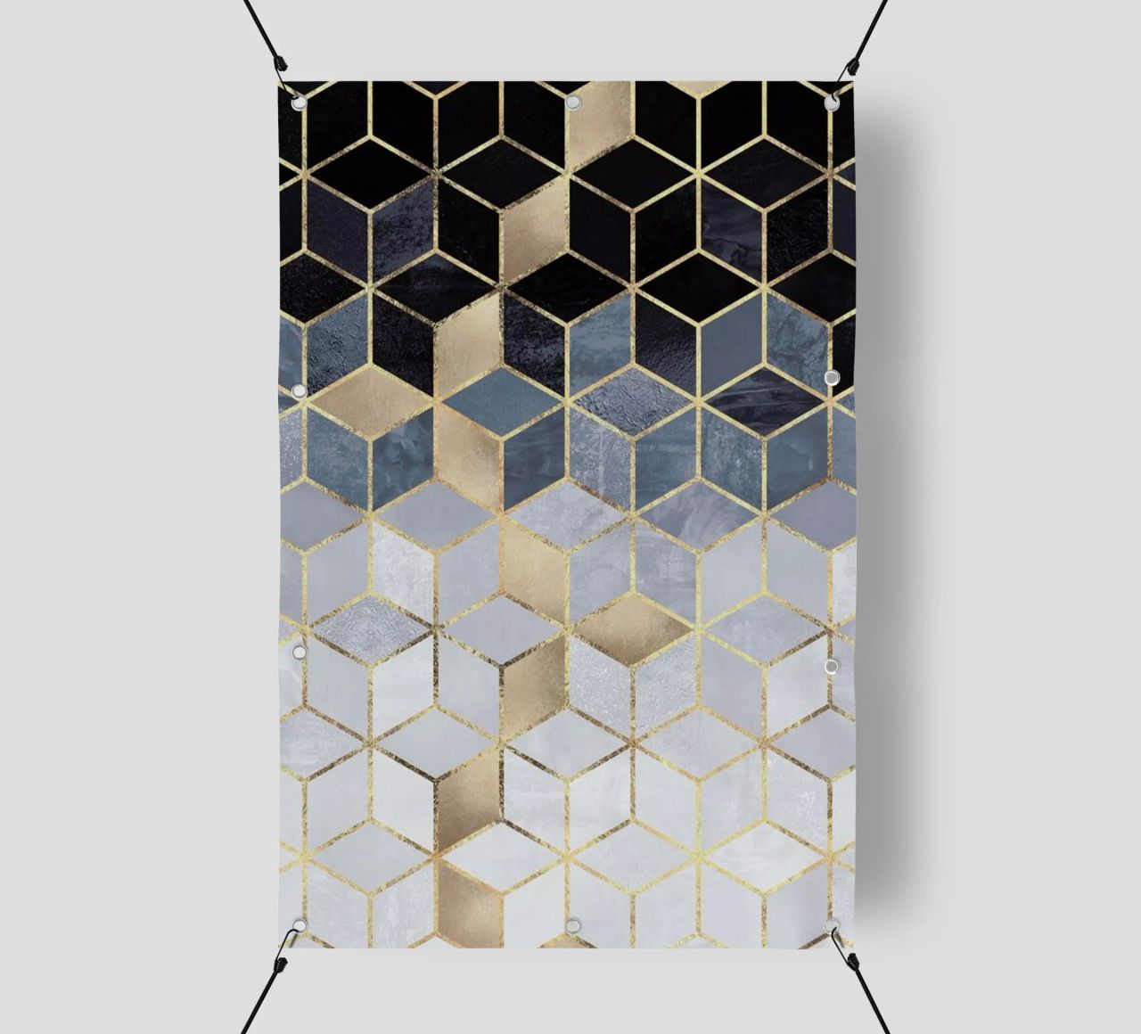 Soft Blue Gradient Cubes telo in pvc da Elisabeth Fredriksson