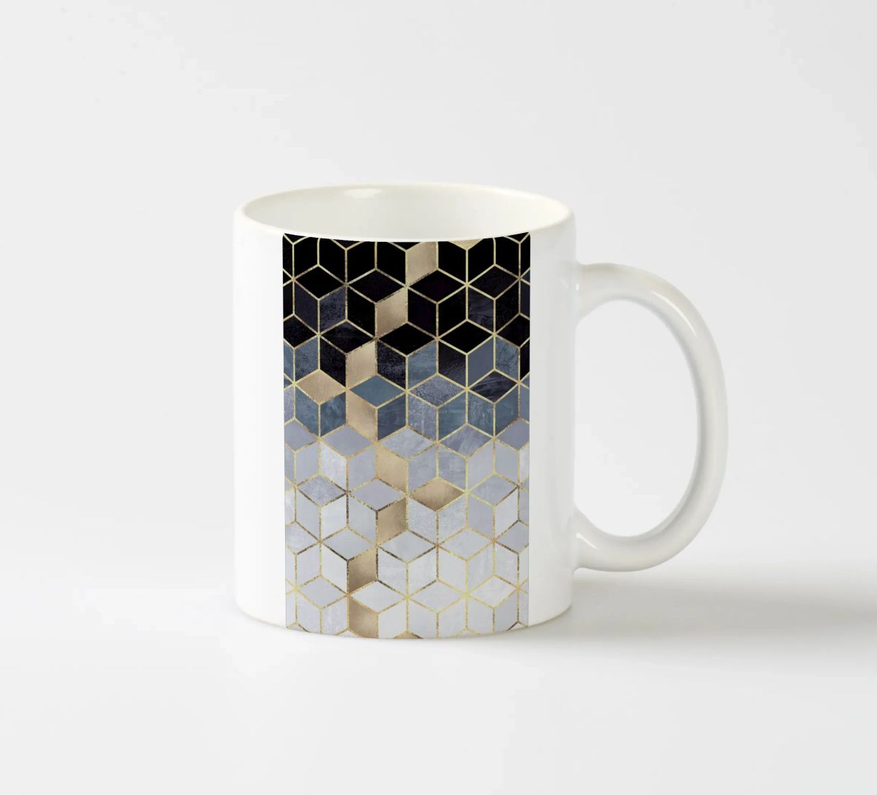 Soft Blue Gradient Cubes tazza in ceramica da Elisabeth Fredriksson