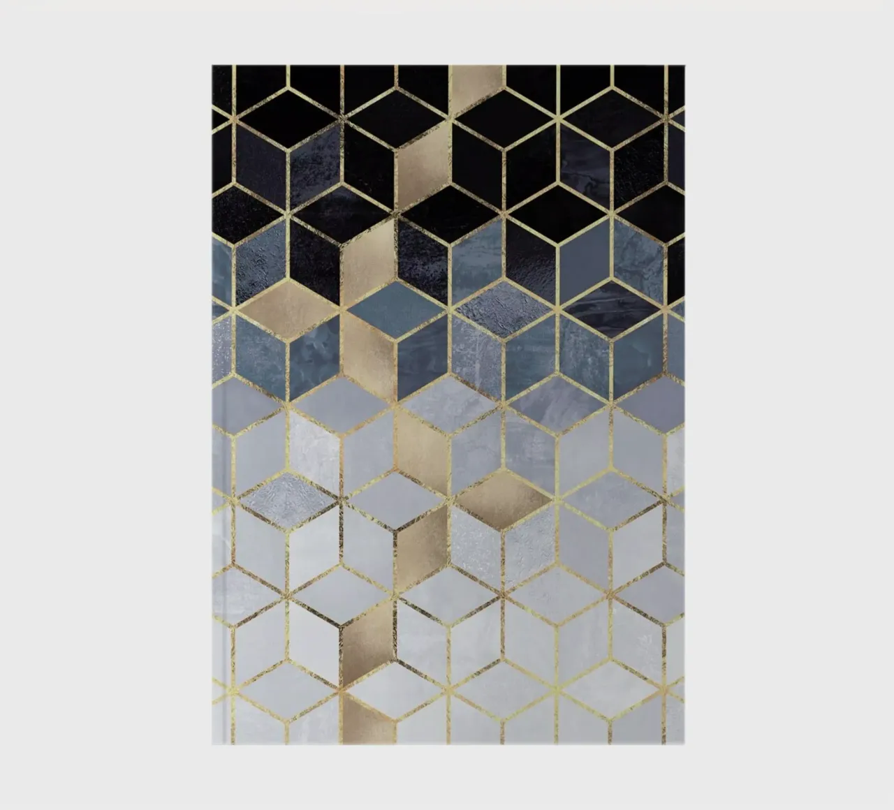 Soft Blue Gradient Cubes notebook by Elisabeth Fredriksson