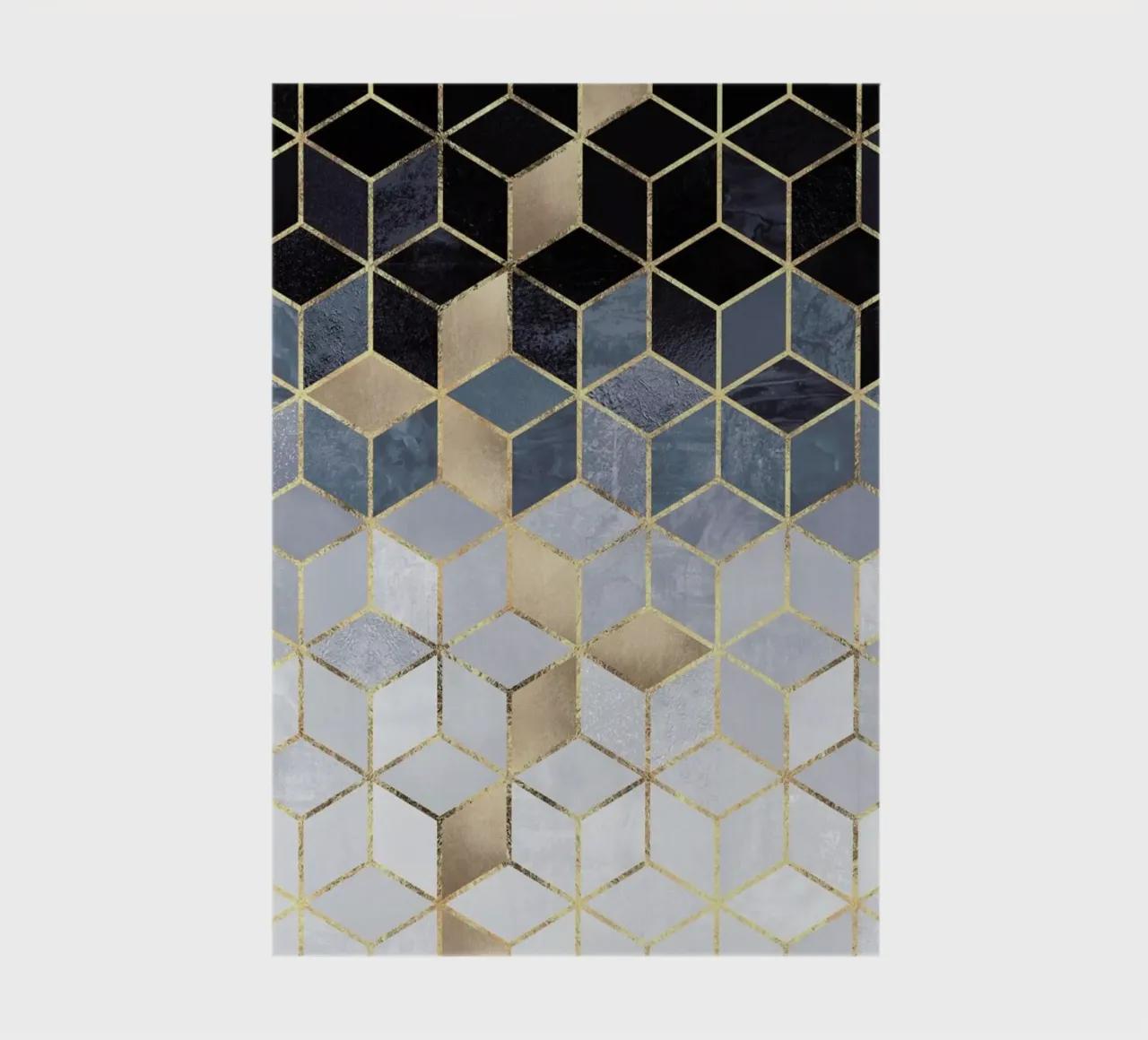 Soft Blue Gradient Cubes notebook by Elisabeth Fredriksson