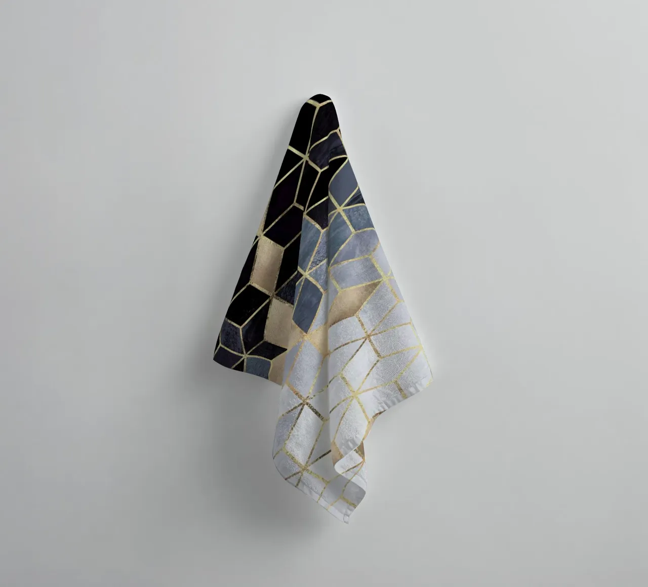 Soft Blue Gradient Cubes asciugamano da bagno da Elisabeth Fredriksson