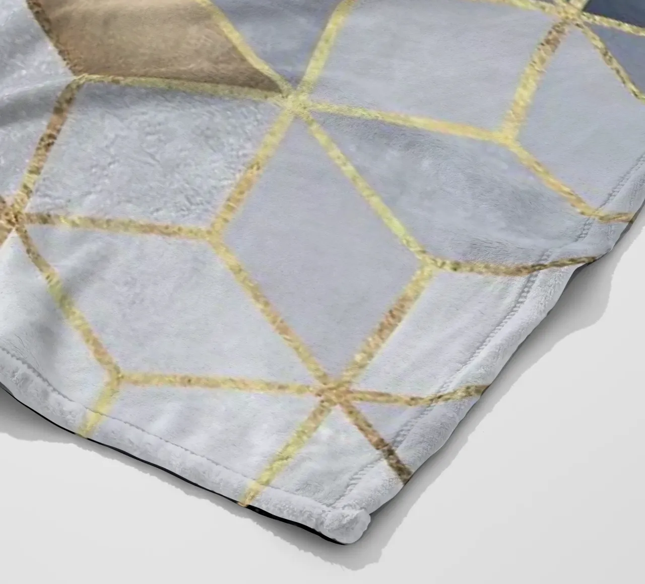 Soft Blue Gradient Cubes Fleecedecke von Elisabeth Fredriksson