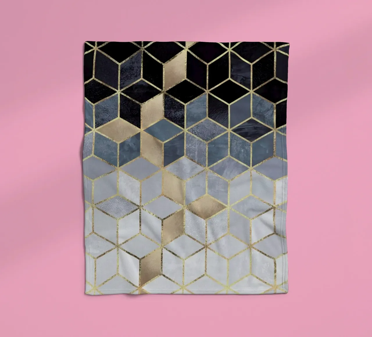 Soft Blue Gradient Cubes coperta in pile da Elisabeth Fredriksson