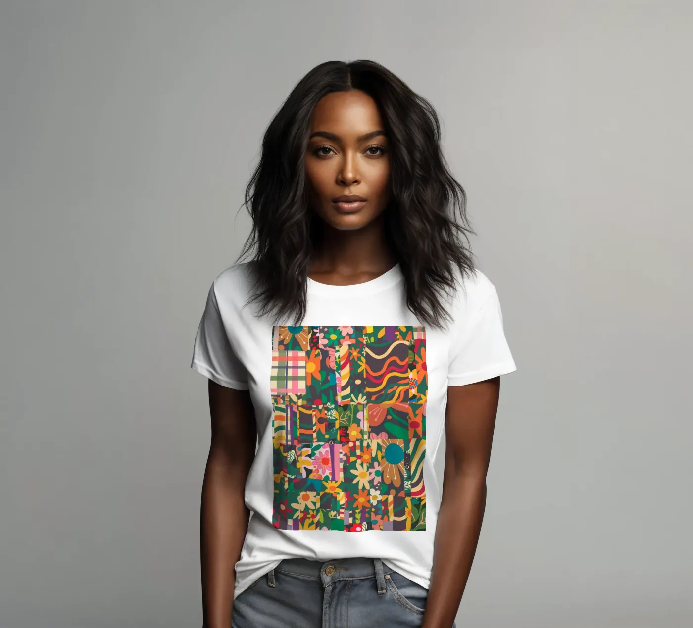 Patchwork t-shirt da donna da GigiRosado