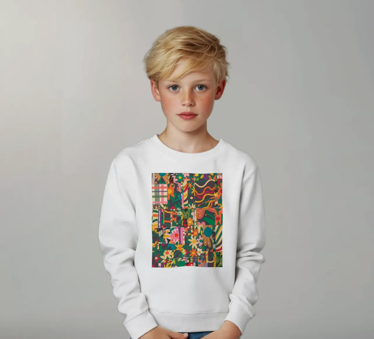 Patchwork kids sweatshirt by GigiRosado