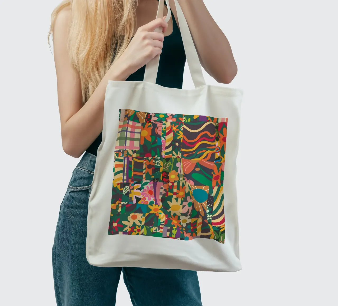 Patchwork tote bag by GigiRosado