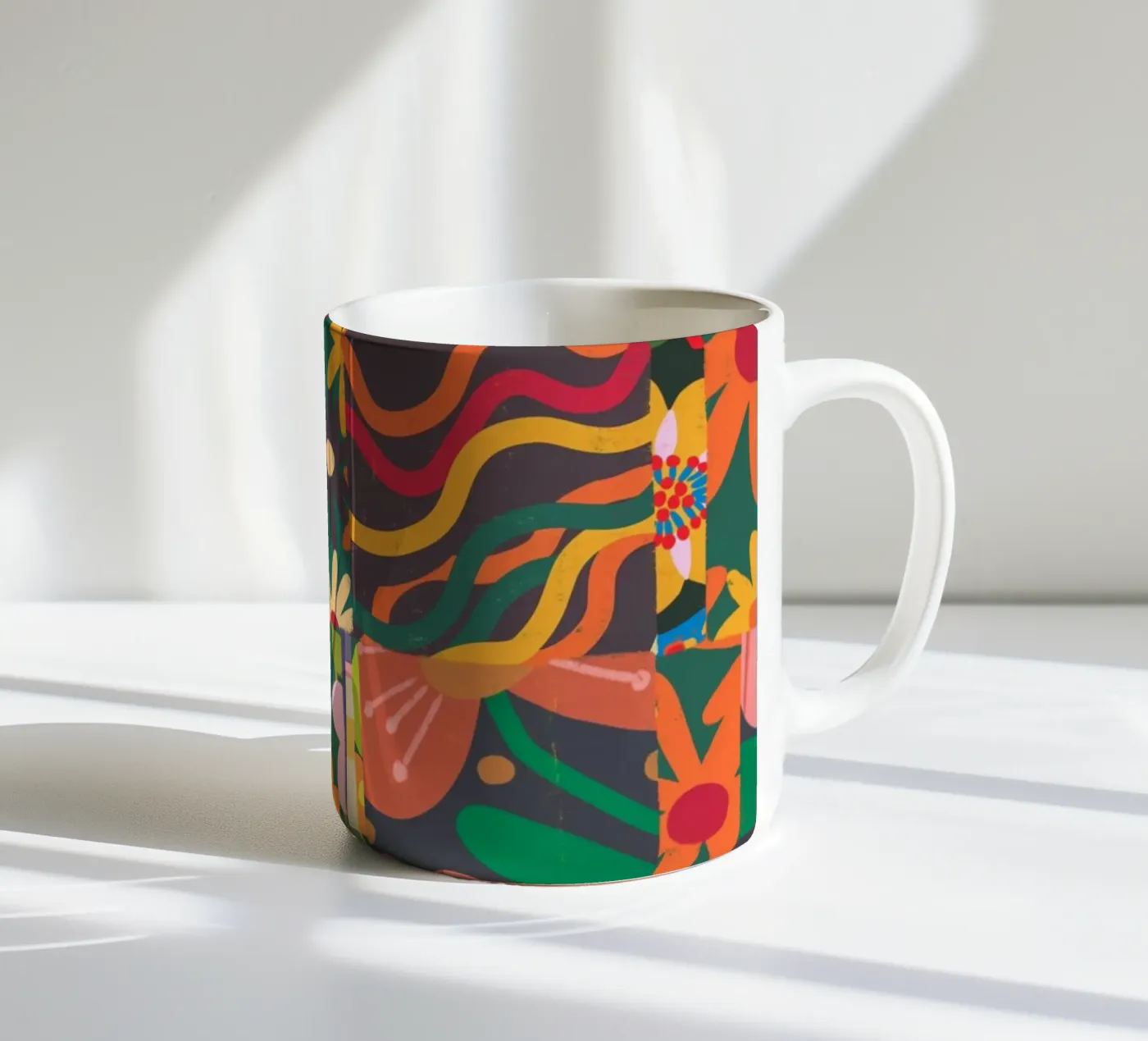 Patchwork ceramic mug by GigiRosado
