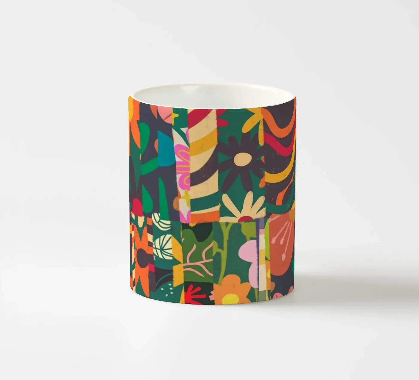 Patchwork ceramic mug by GigiRosado