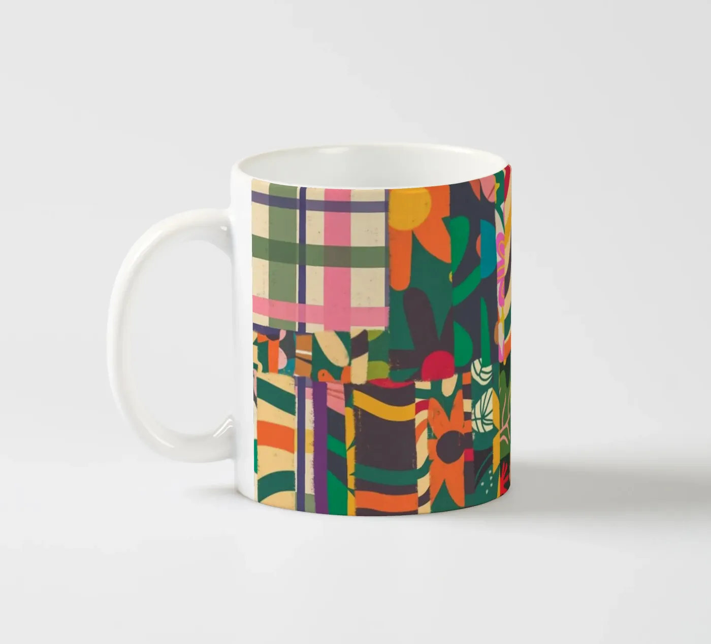 Patchwork ceramic mug by GigiRosado