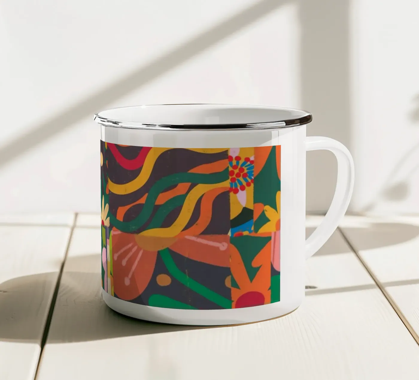Patchwork Emaille Tasse von GigiRosado
