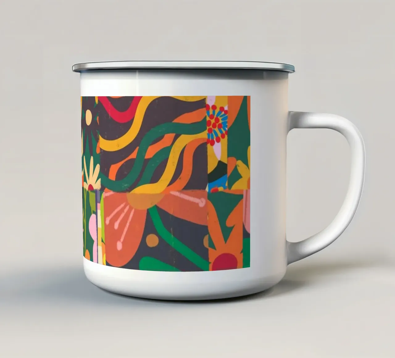 Patchwork Emaille Tasse von GigiRosado