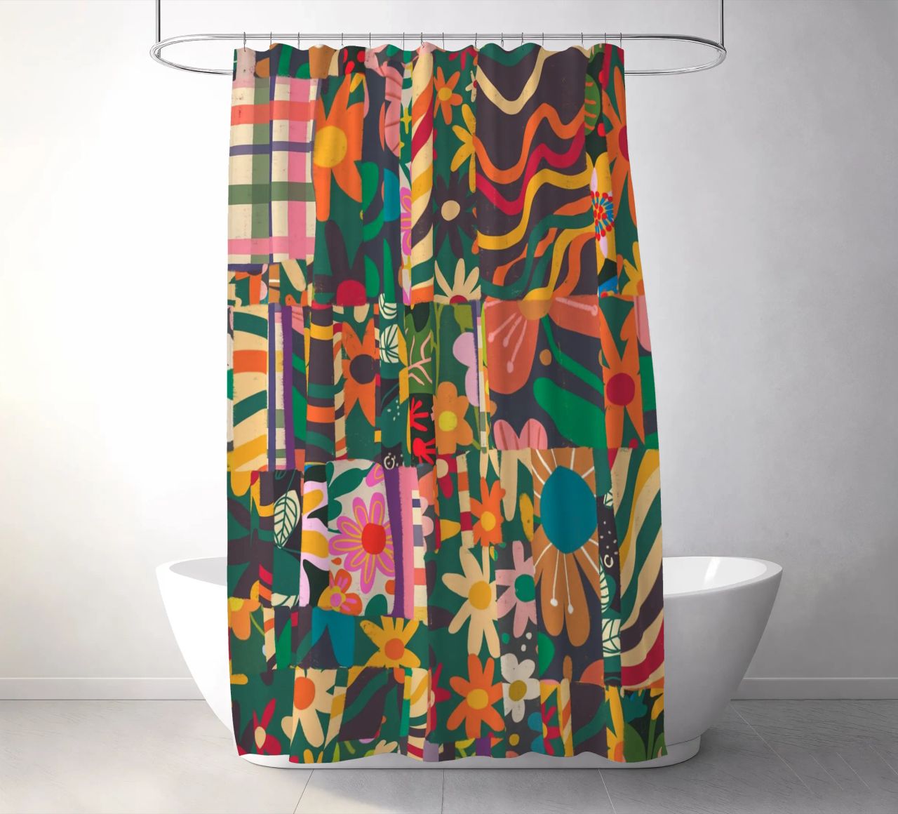 Patchwork cortina de baño de GigiRosado