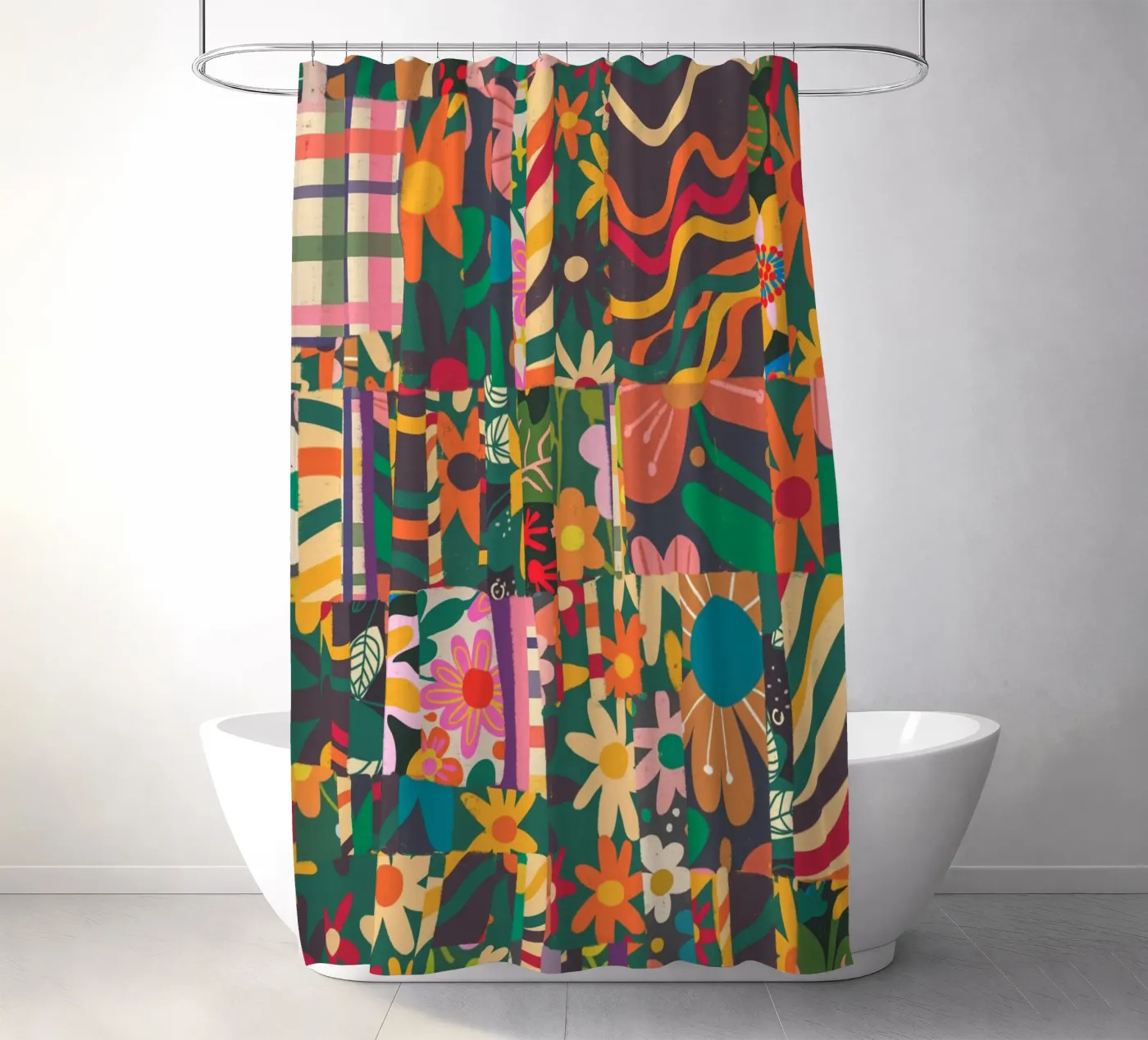 Patchwork rideau de douche de GigiRosado