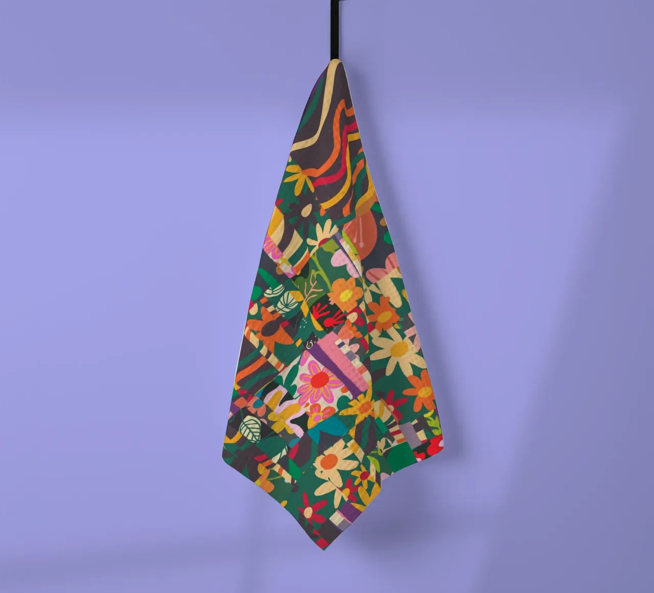 Patchwork tea towel by GigiRosado