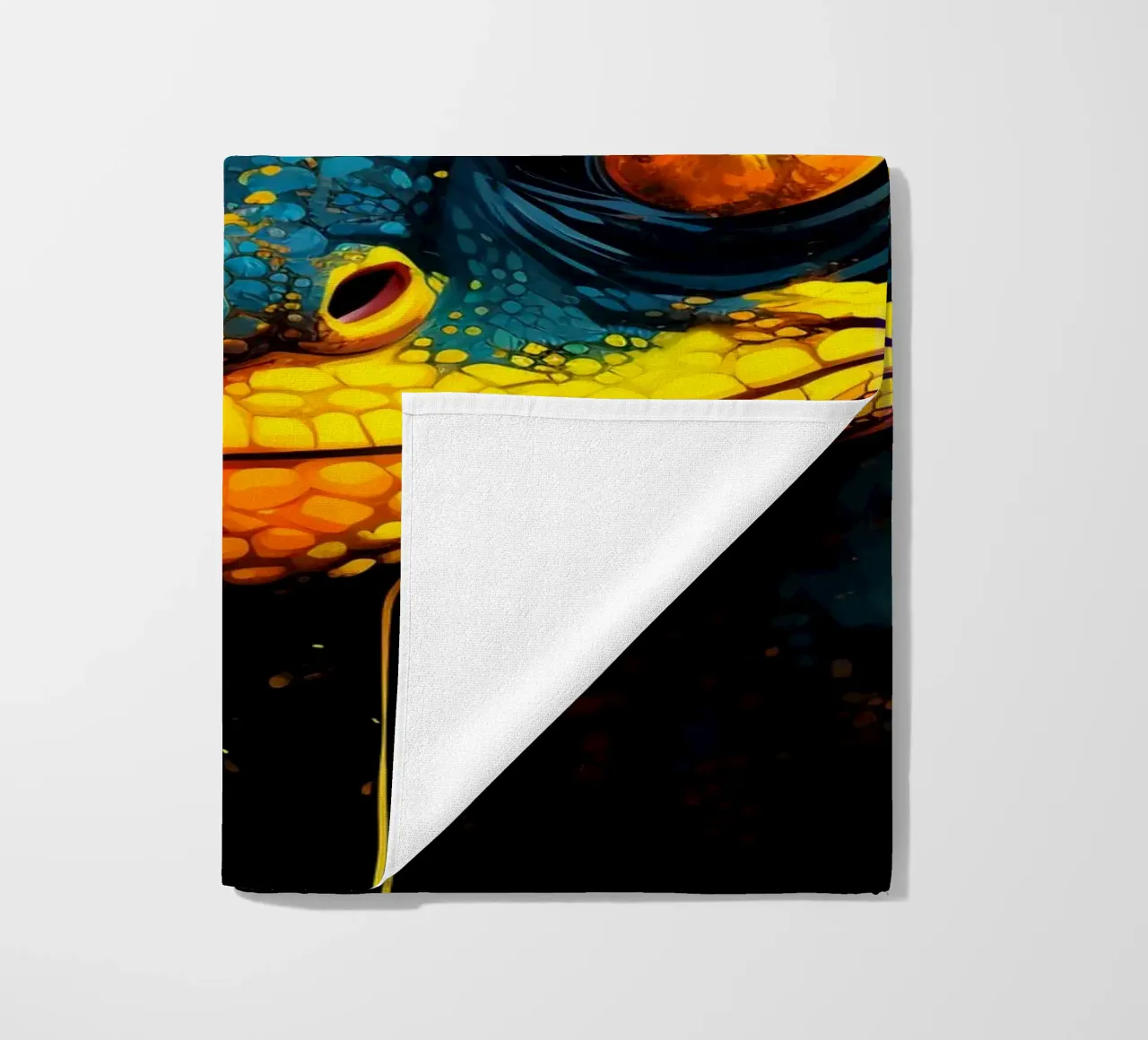 Chameleon Fantasy beach towel by Mateo
