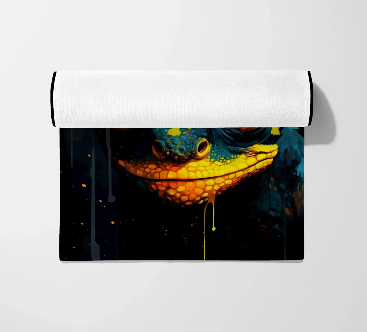 Chameleon Fantasy beach towel by Mateo
