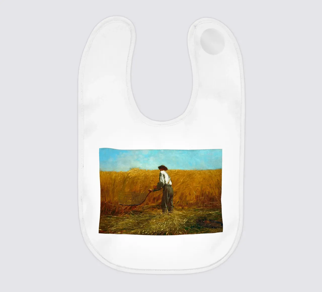 Winslow Homer - The Veteran in a New Field baby bib by William Store