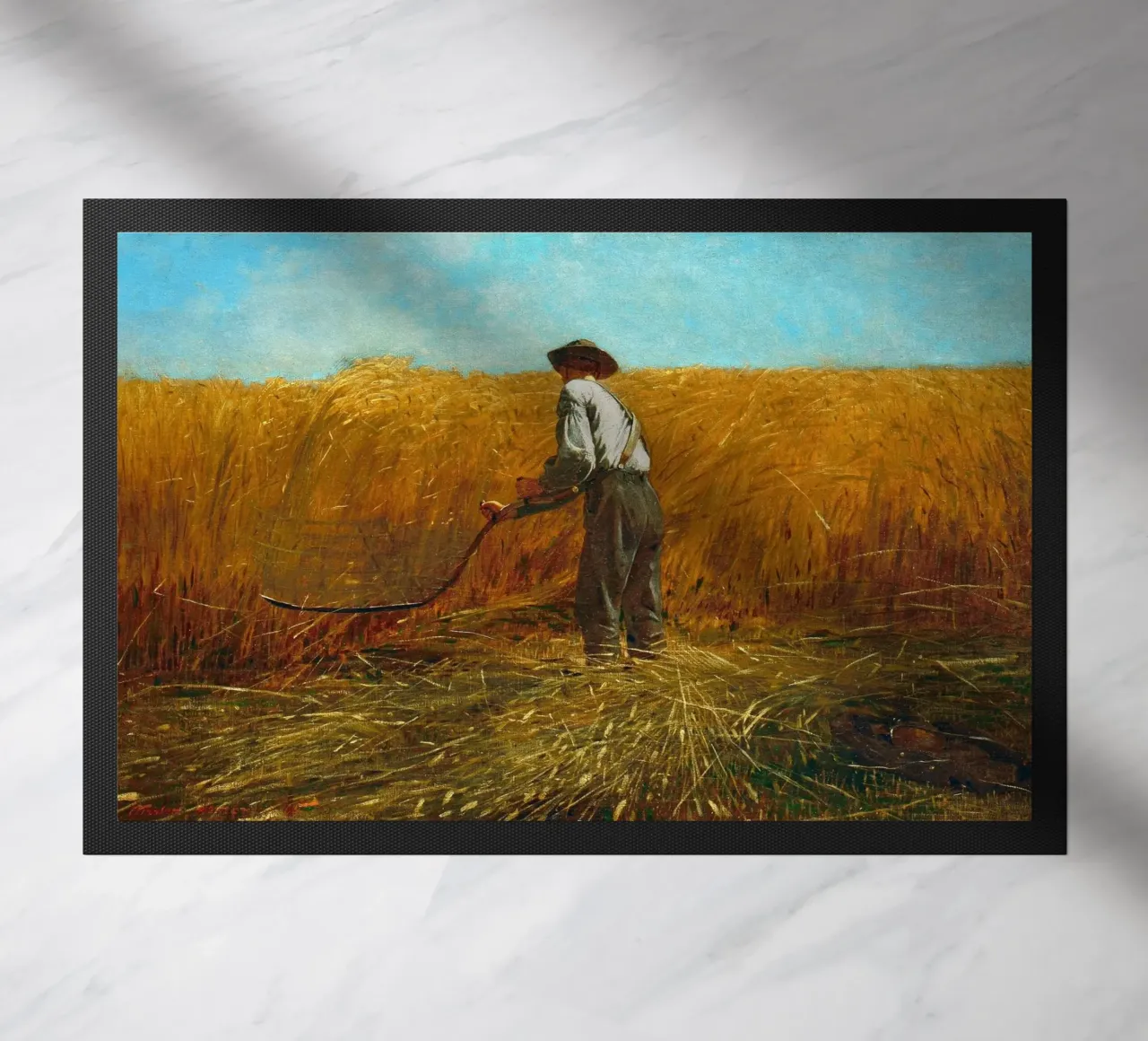 Winslow Homer - The Veteran in a New Field doormat by William Store