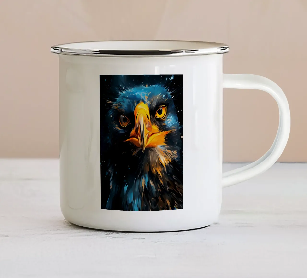 Penguin Fantasy tazza in smalto da Mateo