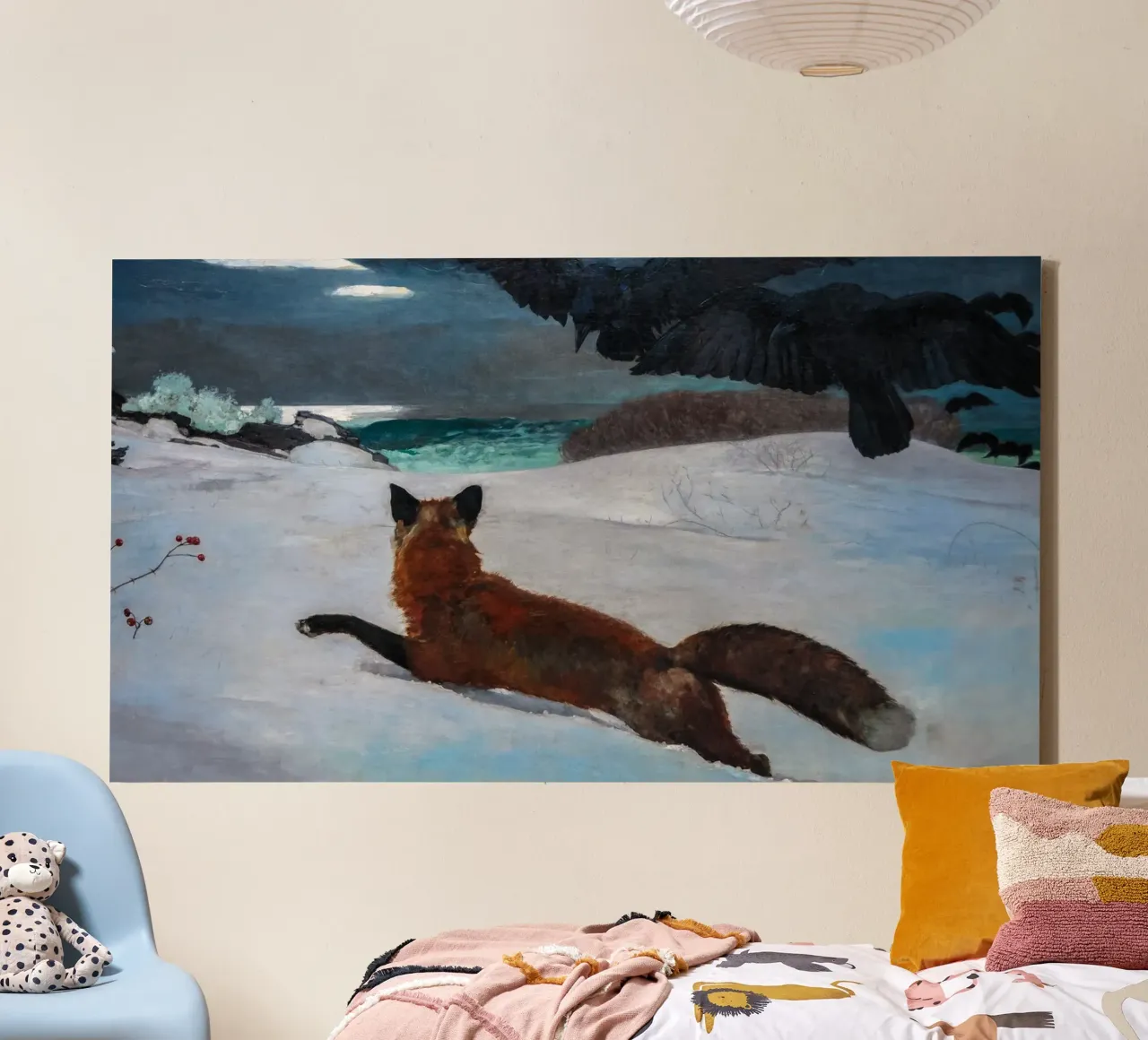 Winslow Homer - Die Fuchsjagd Leinwand mit Schattenfugenrahmen von William Store