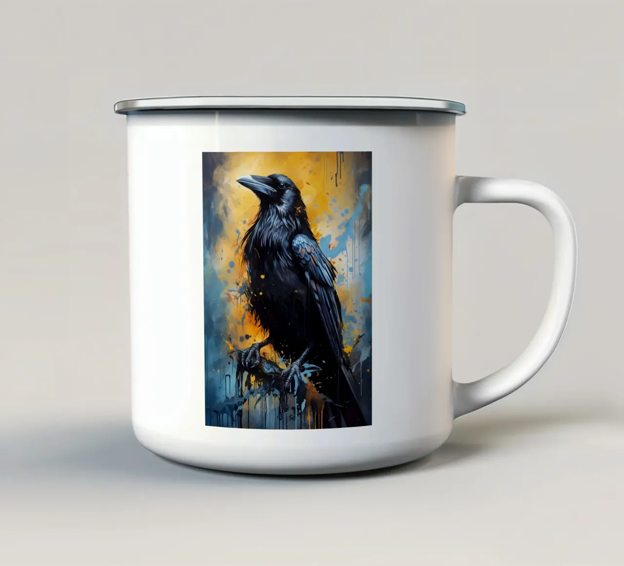 Raven Fantasy tazza in smalto da Mateo
