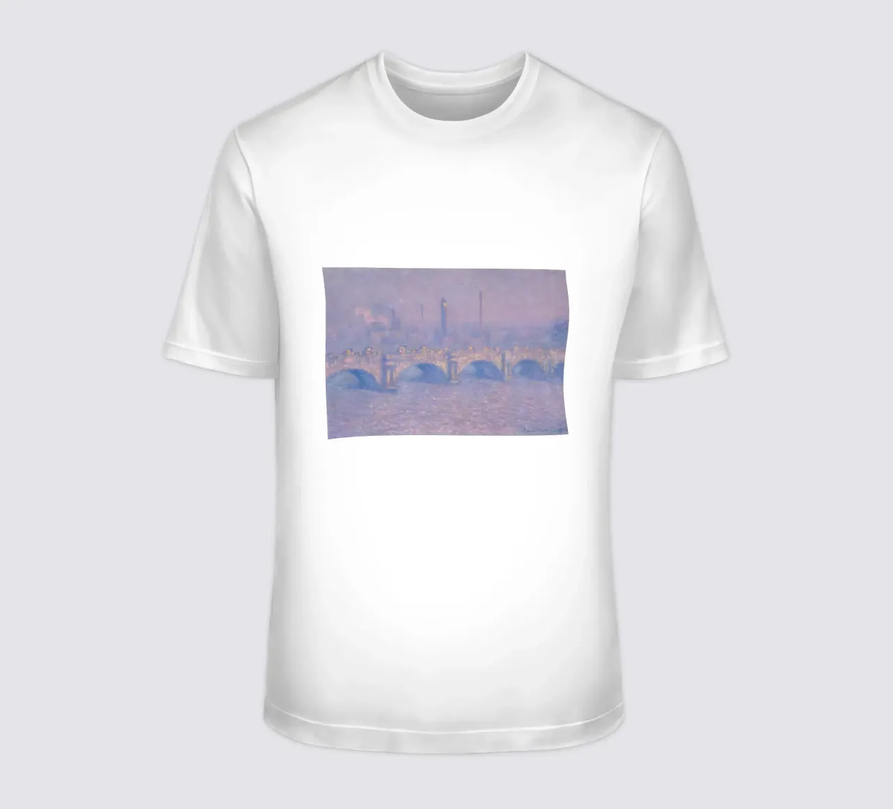 Claude Monet - Ponte di Waterloo t-shirt da Timeless Artworks