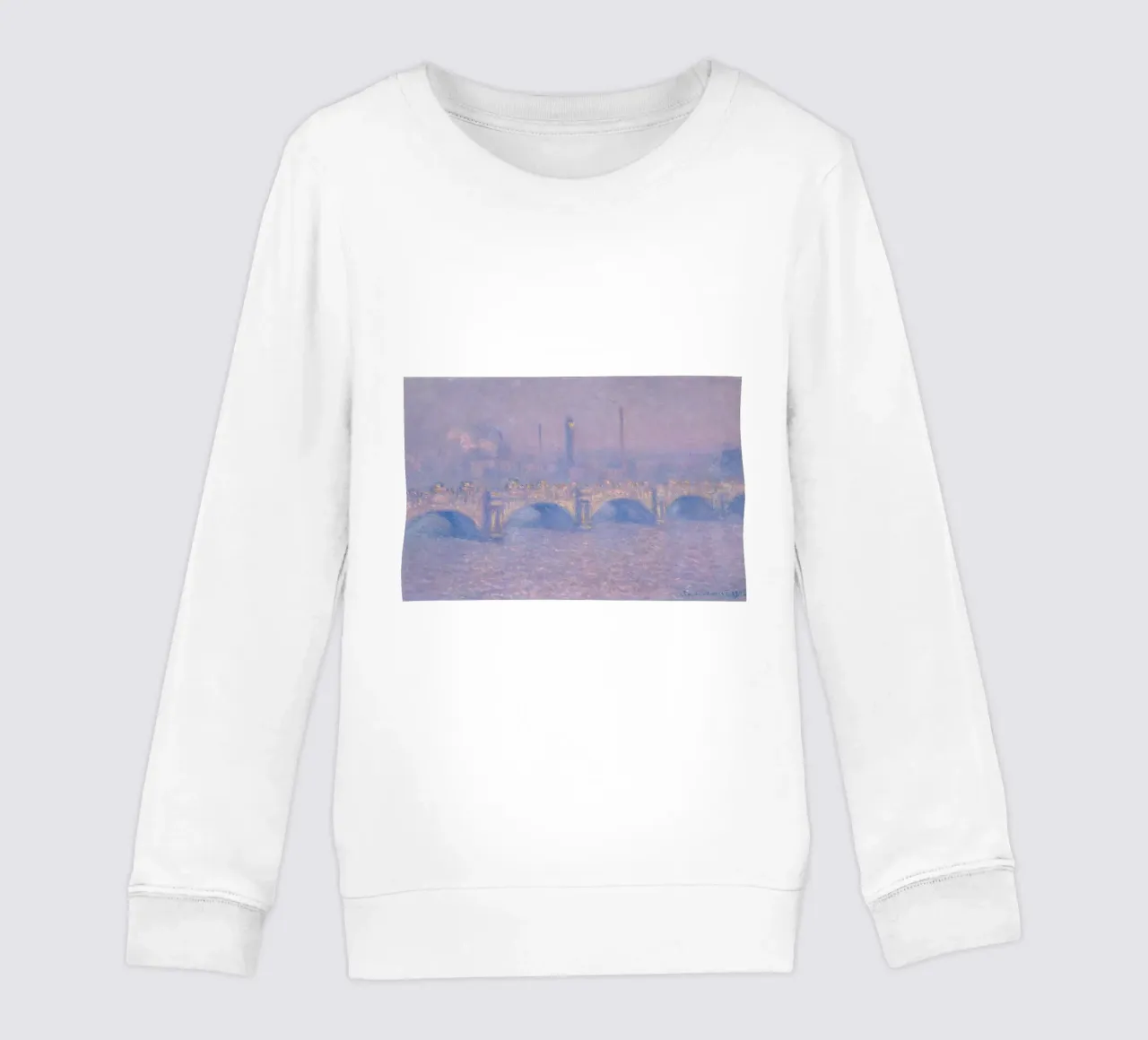 Claude Monet - Ponte di Waterloo felpa bambino da Timeless Artworks