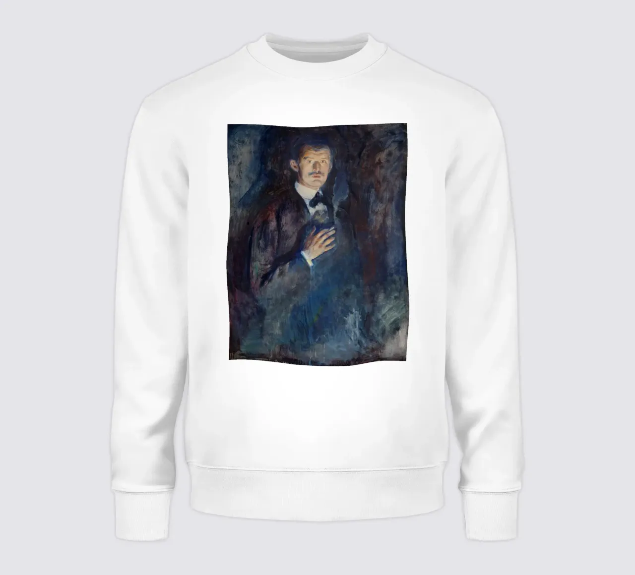 Edvard Munch - Autoritratto con sigaretta accesa felpa da Timeless Artworks