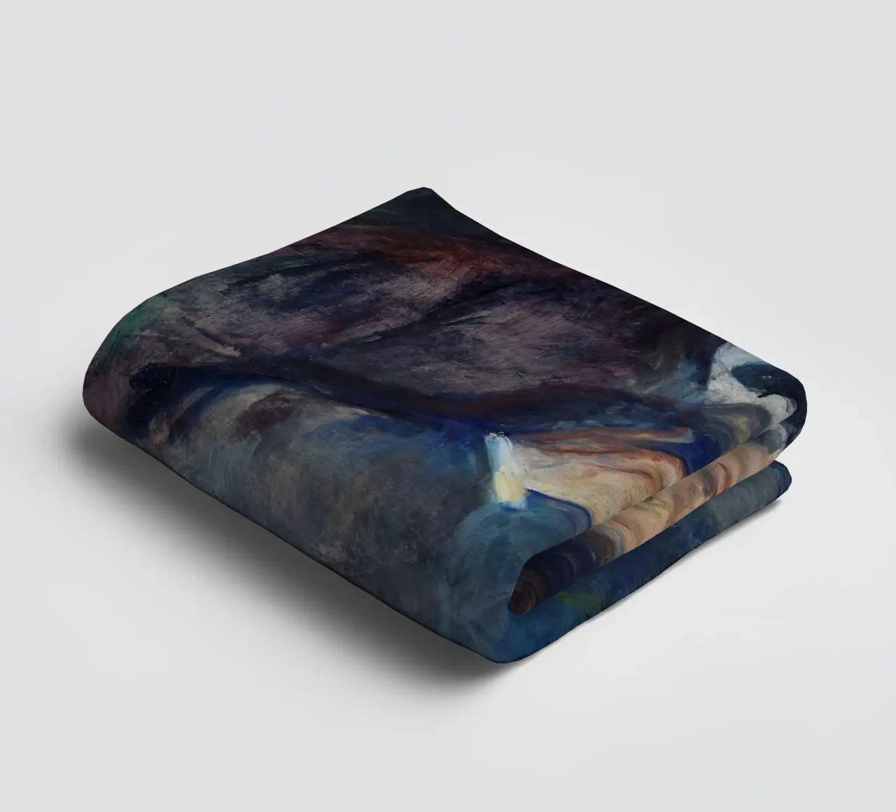 Edvard Munch - Selbstporträt mit brennender Zigarette Handtuch von Timeless Artworks