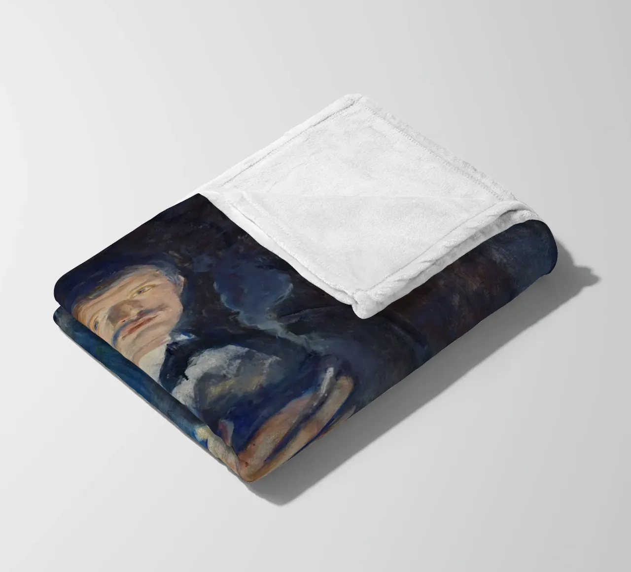 Edvard Munch - Selbstporträt mit brennender Zigarette Fleecedecke von Timeless Artworks