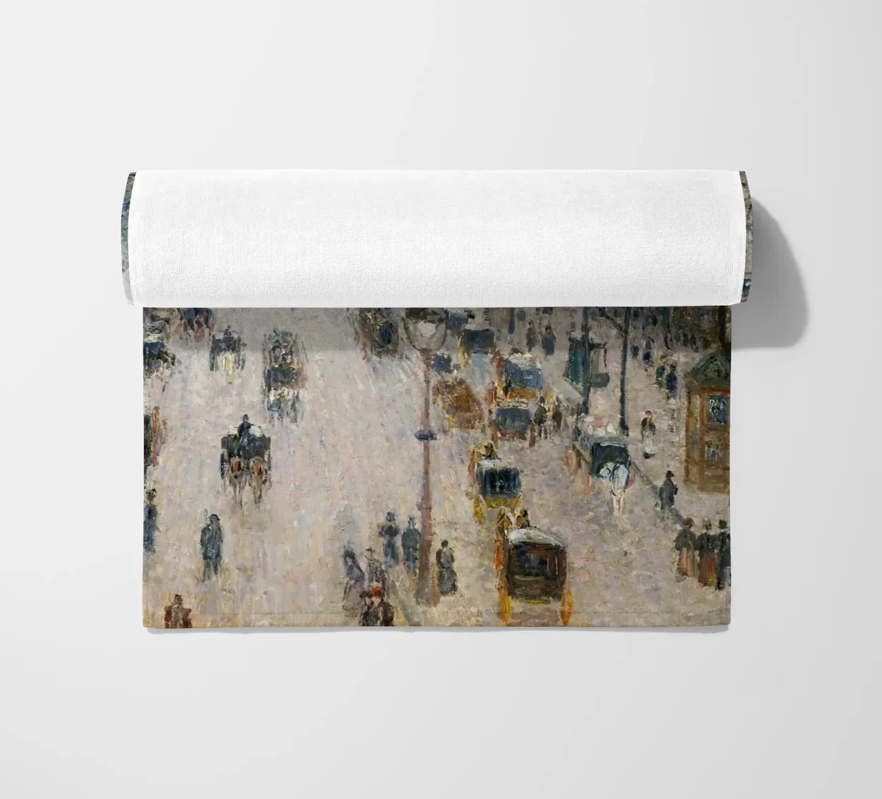 Pissarro - Il boulevard Montmartre in una mattina d'inverno telo mare da Timeless Artworks