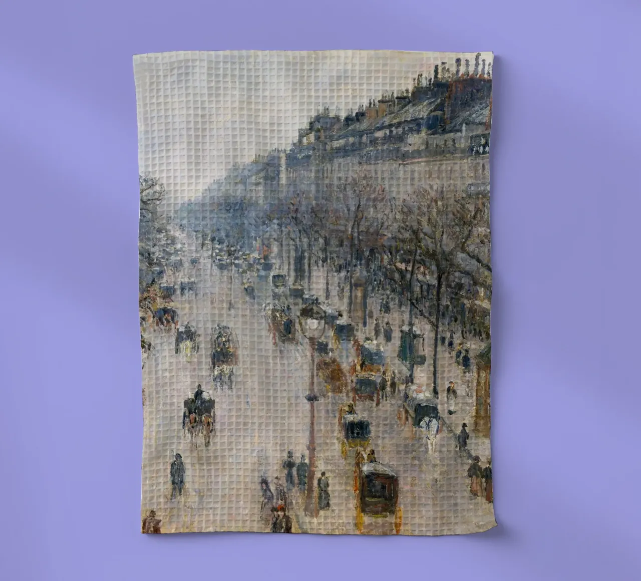 Pissarro - Il boulevard Montmartre in una mattina d'inverno canovaccio da cucina da Timeless Artworks
