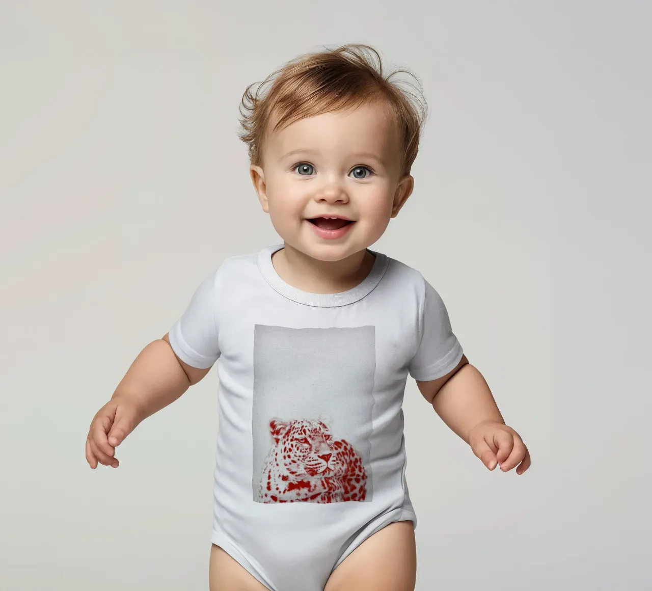 Leopard body neonato maniche corte da Froilein Juno