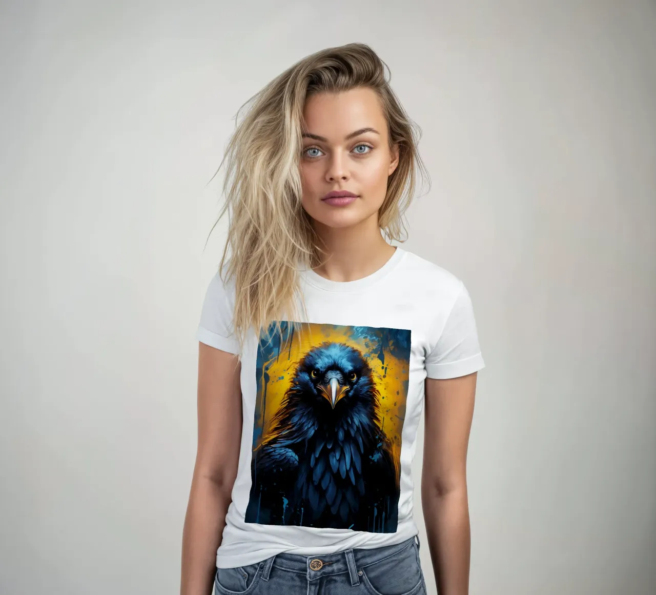 Raven Fantasy 2 women's fitted t-shirt by Mateo