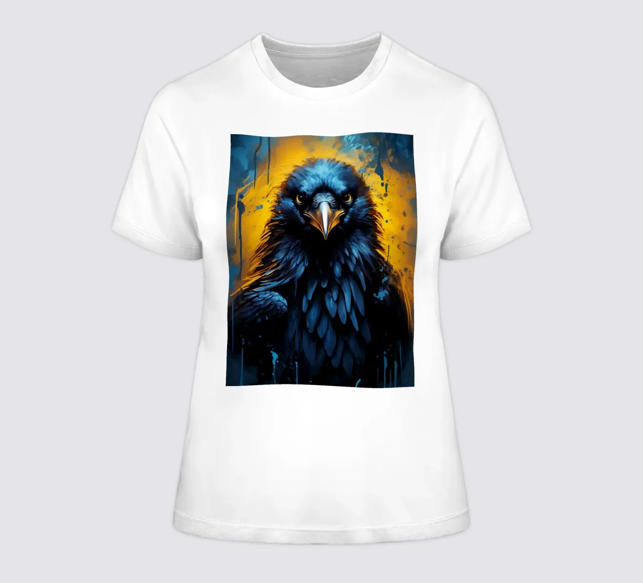 Raven Fantasy 2 women's fitted t-shirt by Mateo