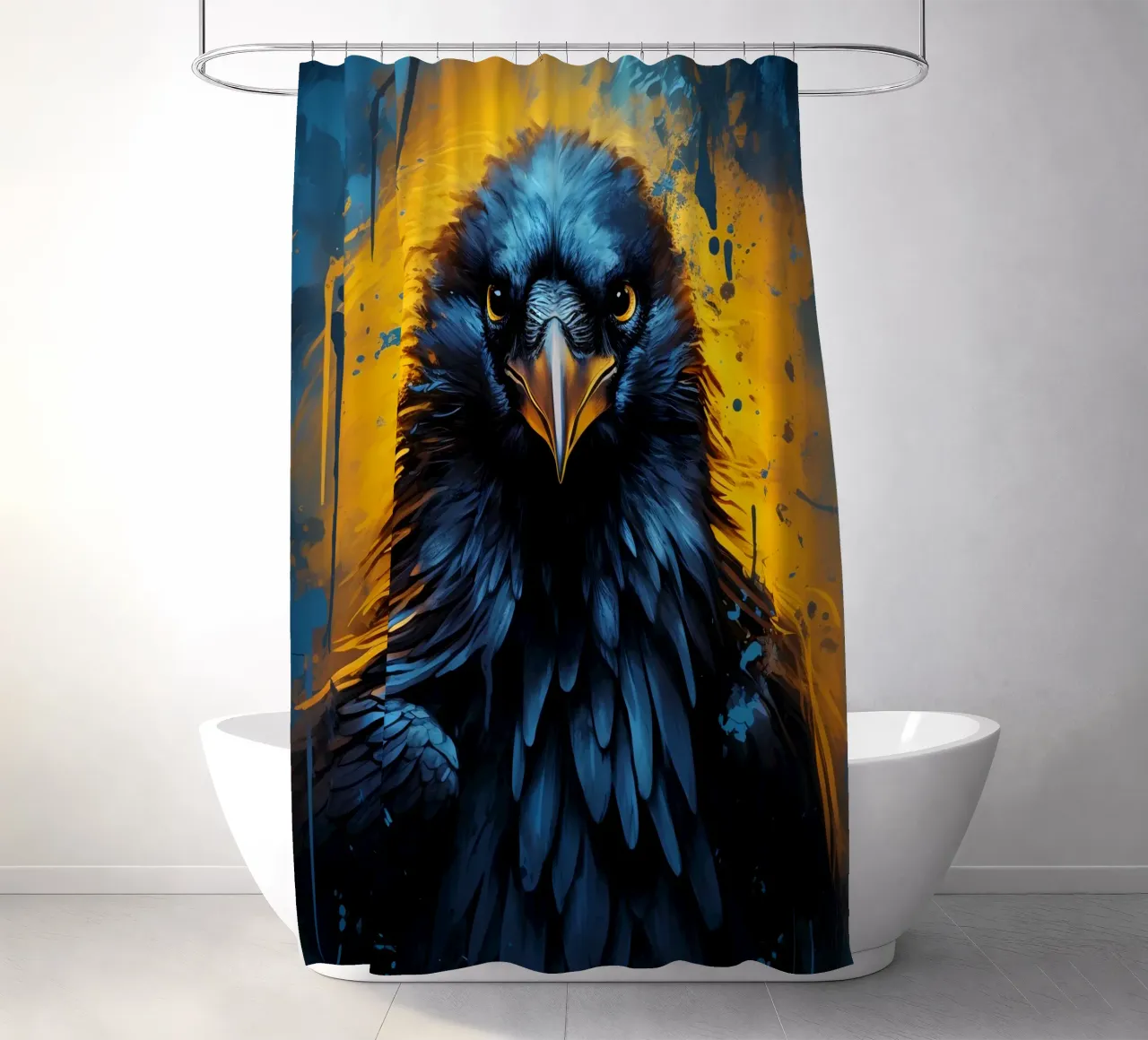 Raven Fantasy 2 shower curtain by Mateo