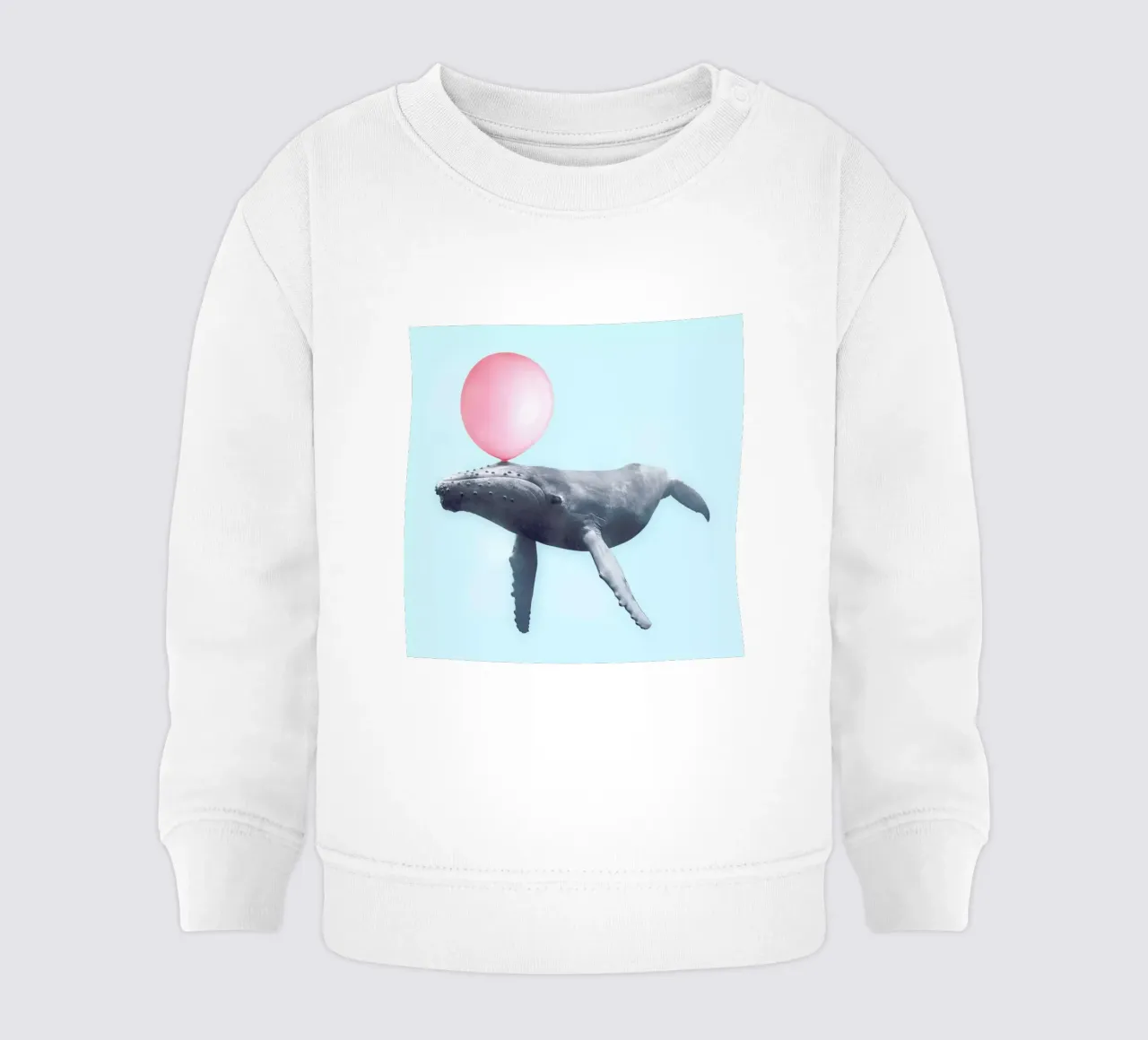 Bubblegum Whale felpa neonato da Paul Fuentes Design