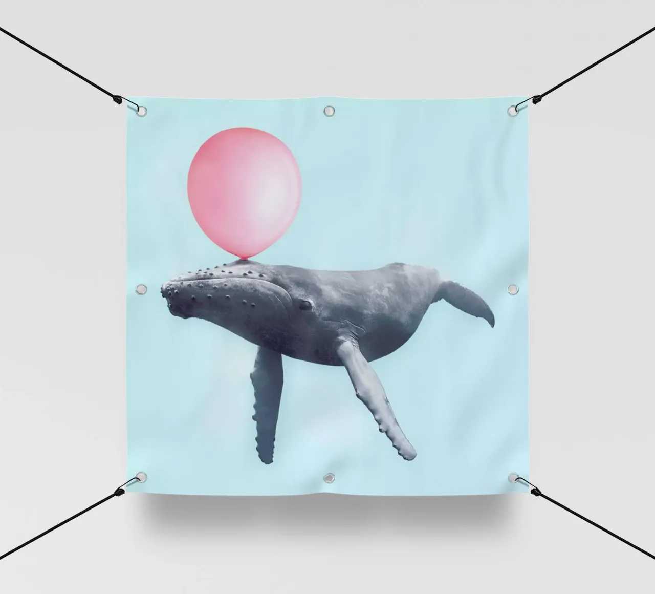 Bubblegum Whale telo in pvc da Paul Fuentes Design