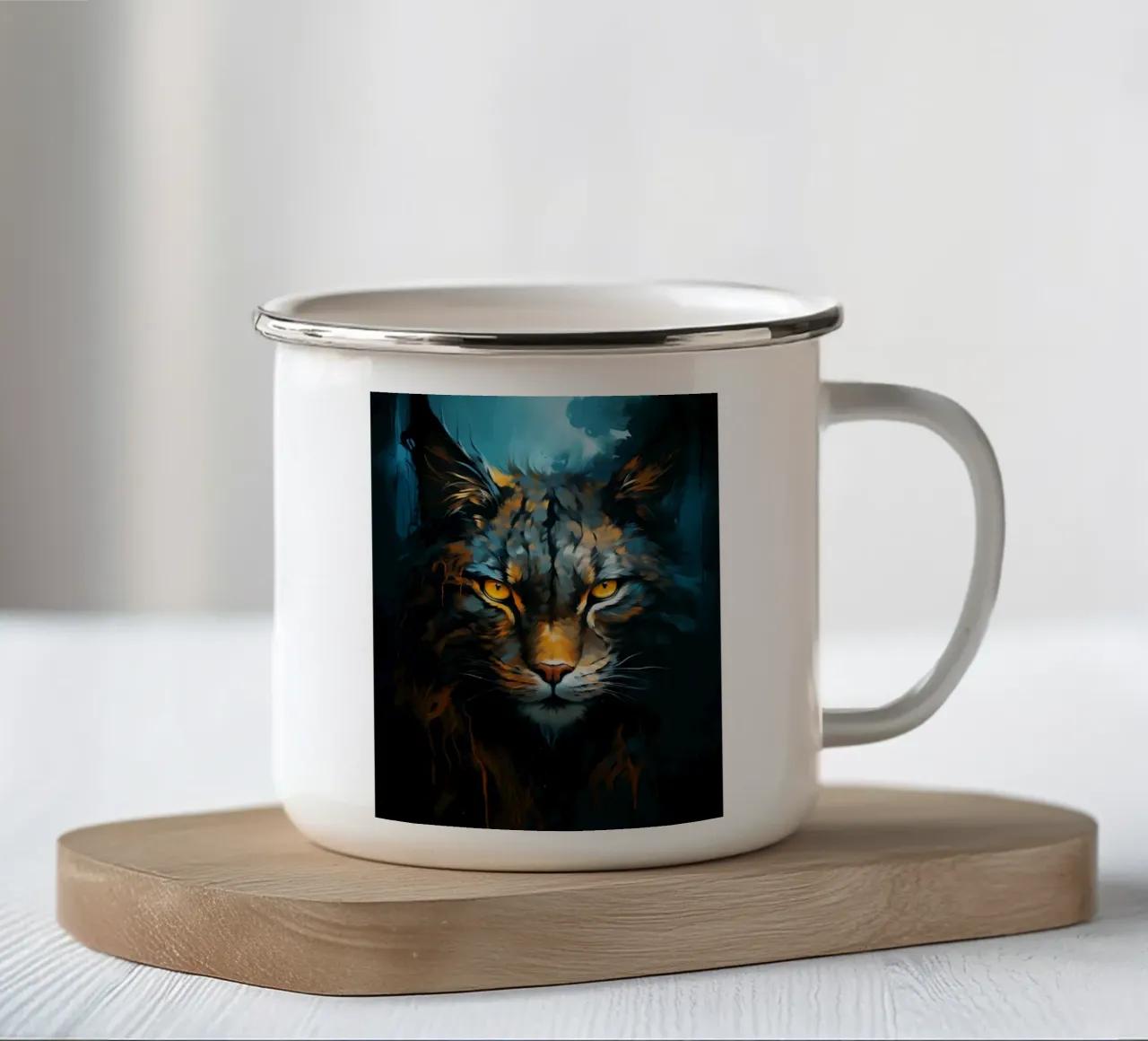 Lynx Fantasy tazza in smalto da Mateo