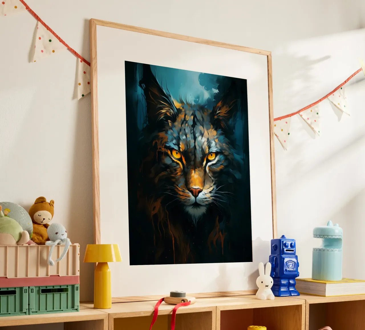Lynx Fantasy poster con telaio in alluminio da Mateo