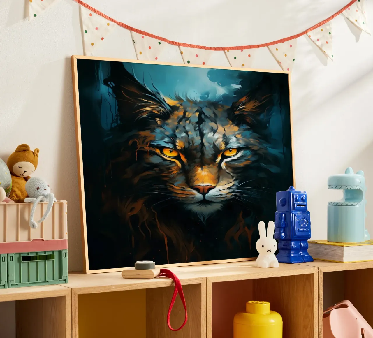 Lynx Fantasy poster con telaio in alluminio da Mateo