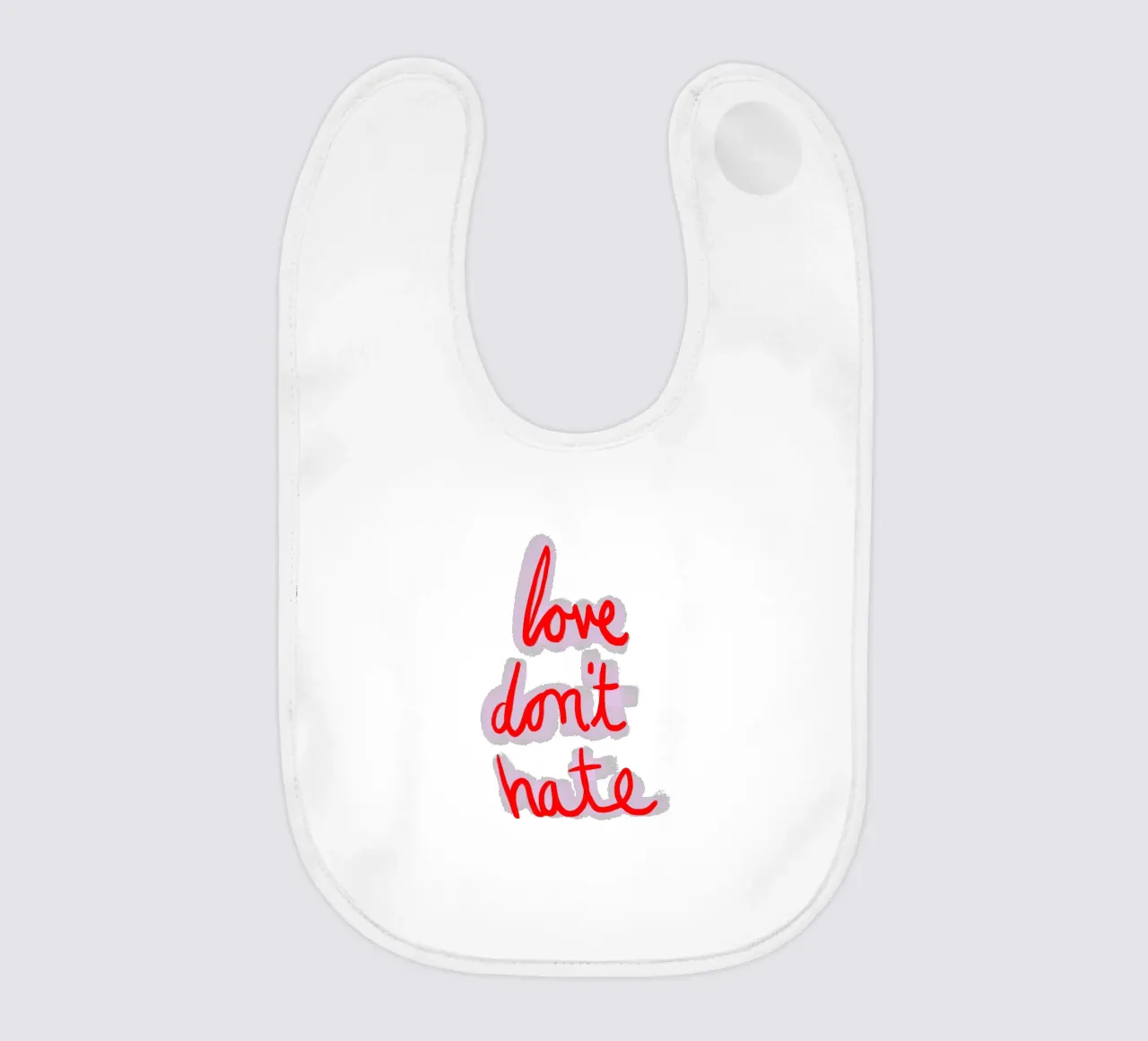 love don't hate bavaglino da Poster Print Studio