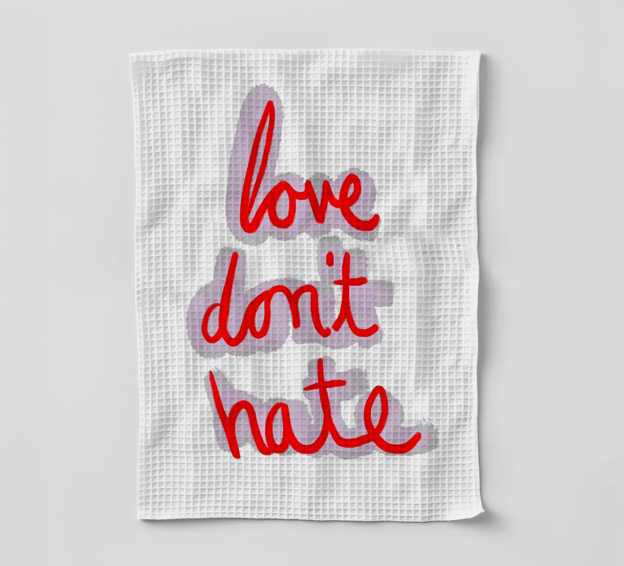 love don't hate canovaccio da cucina da Poster Print Studio