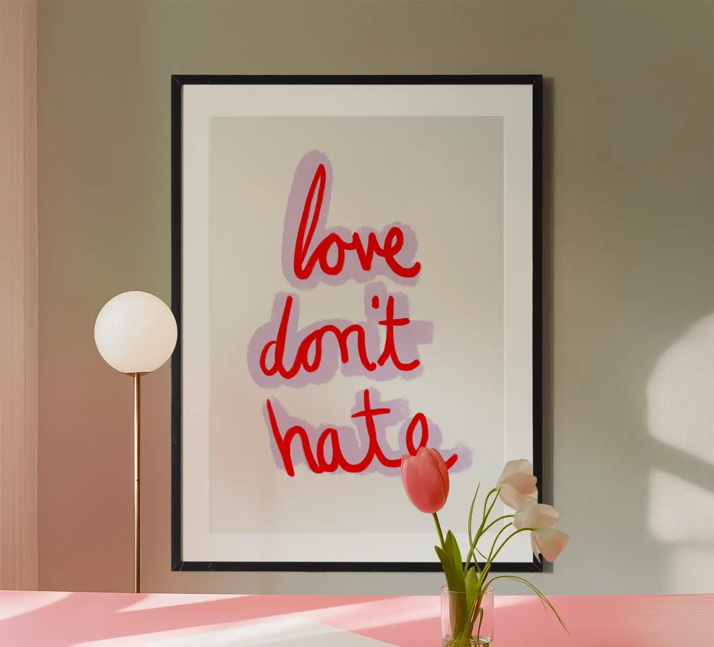 love don't hate poster da Poster Print Studio